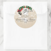 Kupiden Weihnachtskekse backen personalisiert Runder Aufkleber (Tasche)