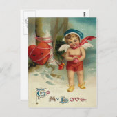 Kupider-Herz-Zackenbaum Postkarte (Vorne/Hinten)