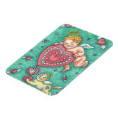 KUPIDS HERZ ANd KITTEN VALENTINE MAGNET (Linke Seite)