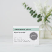 Kupon-Visitenkarten Rabattkarte (Stehend Vorderseite)