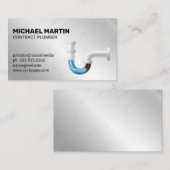 Kuppel | Aluminium-Metall-Hintergrund Visitenkarte (Vorne/Hinten)