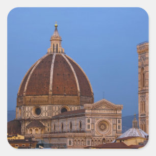 Kuppel der Kathedrale Santa Maria del Fiore in war Quadratischer Aufkleber