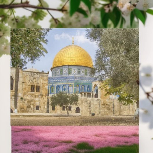 Kuppel der Rock Heiligen Moschee Jerusalem Palästi Postkarte