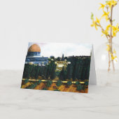 Kuppel der Rock Jerusalem Grußkarte Karte (Gelbe Blume)