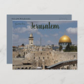 Kuppel des Felsen Jerusalem Postkarte (Vorne/Hinten)