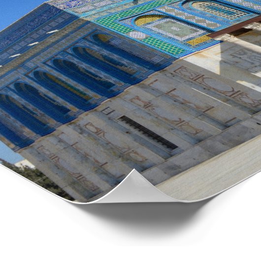 Kuppel des Felsens, Al-Aqsa-Moschee Poster (Ecke)