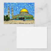 Kuppel des Felsens, Al-Aqsa und Eid Mubarak Card Mitteilungskarte (Vorne/Hinten)