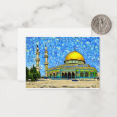 Kuppel des Felsens, Al-Aqsa und Eid Mubarak Card Mitteilungskarte (Vorderseite/Rückseite Beispiel)