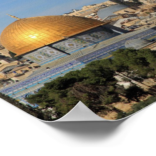 Kuppel des Felsens in Israel Canvas Print Poster (Ecke)