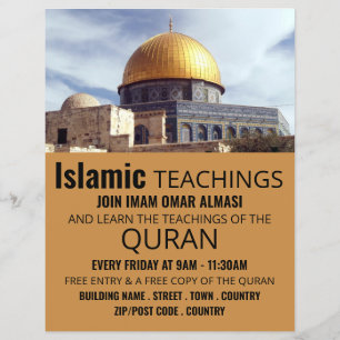 Kuppel des Felsens, islamische Lehrwerbung Flyer