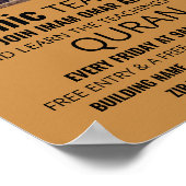 Kuppel des Felsens, islamische Lehrwerbung Poster (Ecke)