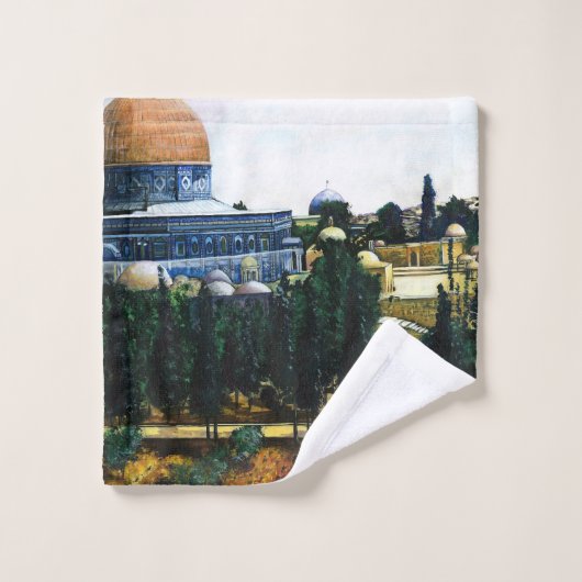 Kuppel des Felsens, Jerusalem Badhandtuch Set (Waschlappen)