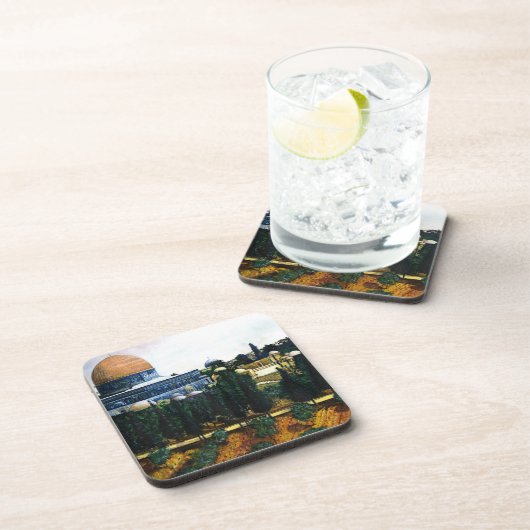 Kuppel des Felsens, Jerusalem Getränkeuntersetzer (Rechte Seite)