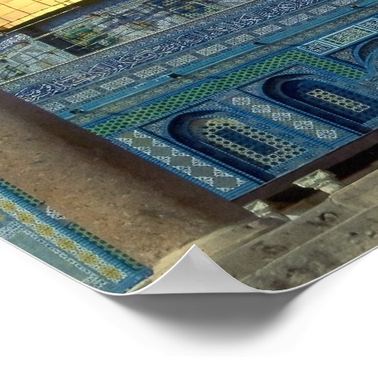 "Kuppel des Felsens, Jerusalem" kleines Poster (Ecke)