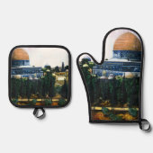 Kuppel des Felsens, Jerusalem Ofenhandschuh & Topflappen-Set (Vorderseite)