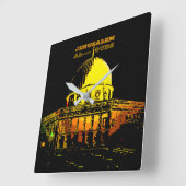 Kuppel des Felsens, Jerusalem Quadratische Wanduhr (Winkel)