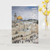 Kuppel des Felsens | Western Wall Plaza | Geburtst Karte (Gelbe Blume)