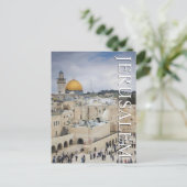 Kuppel des Felsens | Western Wall Plaza | Geburtst Postkarte (Stehend Vorderseite)