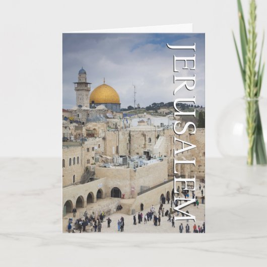 Kuppel des Felsens | Western Wall Plaza | Vielen D Dankeskarte (Vorderseite)