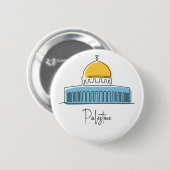 Kuppel des Rock Palestine Button (Vorne & Hinten)