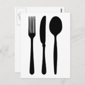Kuppel - Gabel - Messer - Löffel Postkarte (Vorne/Hinten)