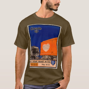 Kuppel-Up Vintage-Eisenbahnplakat T-Shirt