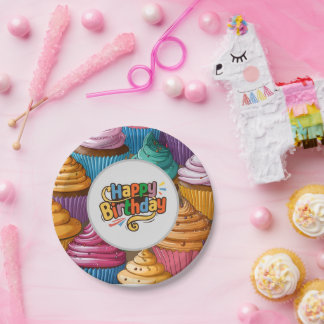 Kuppeldruck Kindergeburtstag Party Papierplatte Pappteller