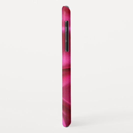 KUPPELLEICHT HERZSILK PINK FUCHSIA CLOTH MONOGRAMM Case-Mate iPhone HÜLLE (Hinten/Links)