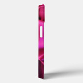 KUPPELLEICHT HERZSILK PINK FUCHSIA CLOTH MONOGRAMM Case-Mate iPhone HÜLLE (Rückseite / Rechts)