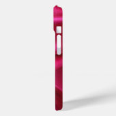 KUPPELLEICHT HERZSILK PINK FUCHSIA CLOTH MONOGRAMM Case-Mate iPhone HÜLLE (Rückseite / Links)