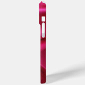 KUPPELLEICHT HERZSILK PINK FUCHSIA CLOTH MONOGRAMM Case-Mate iPhone HÜLLE (Rückseite / Links)
