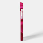 KUPPELLEICHT HERZSILK PINK FUCHSIA CLOTH MONOGRAMM Case-Mate iPhone HÜLLE (Rückseite / Links)