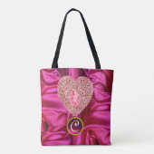 KUPPELLEICHT HERZSILK PINK FUCHSIA CLOTH MONOGRAMM TASCHE (Rückseite)