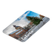 Kuppelplatz mit Weihnachtsbaum in Riga Magnet (Linke Seite)