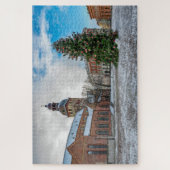Kuppelplatz mit Weihnachtsbaum in Riga Puzzle (Vertikal)