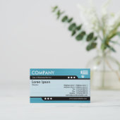 Kuppelzug - Brushed Light Blue Texture Visitenkarte (Stehend Vorderseite)