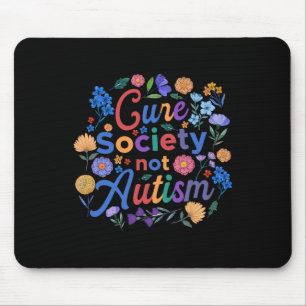Kur Gesellschaft nicht Autismus Bewusstsein Floral Mousepad