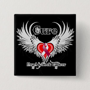 Kur Kopf Neck Krebs Herz Tattoo Wings Button
