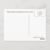 Kuranda Landschaftlicher Eisenbahnwaterfall Postka Postkarte (Rückseite)