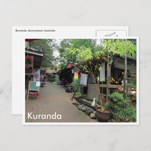 Kuranda Marktstände Postkarte (Vorne/Hinten)