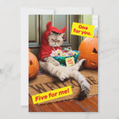 Kurbelbauchkatze Einladung (Vorderseite)