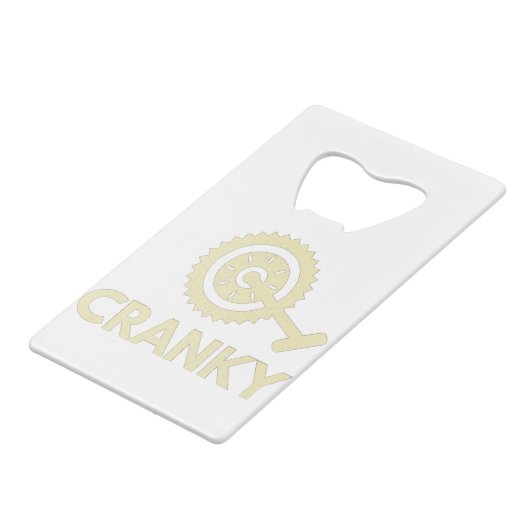 Kurbeln / Fahrrad / Radfahrer Geldbeutel Flaschenöffner (Rückseite Schrägansicht)