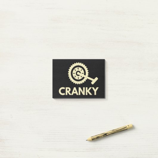 Kurbeln / Fahrrad / Radfahrer Post-it Klebezettel (Auf Schreibtisch)