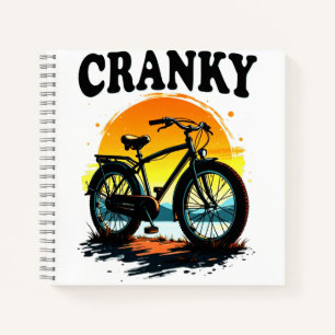 Kurbely: Einzigartiges Biker-T-Shirt - Sonnenunter Notizblock