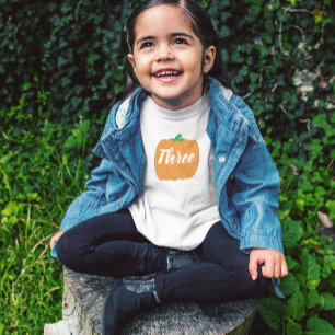 Kürbis 3. Geburtstags-T-Shirt für Kleinkinder Kleinkind T-shirt
