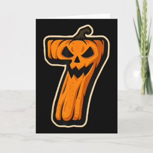 Kürbis 7 Nummer 67 Meme Passendes Halloween-Pärche Karte