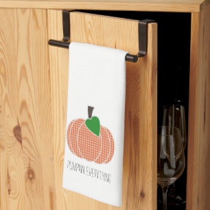 Kürbis Alles Orange Kariert Gingham Kürbis Geschirrtuch