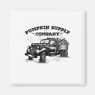 Kürbis-Alter-LKW-Vintage-Antiquität-Herbst-Saison- Magnet