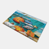 Kürbis am Strand Wassersport Fußmatte (Schrägansicht)