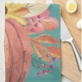 Kürbis aquamarin geschirrtuch